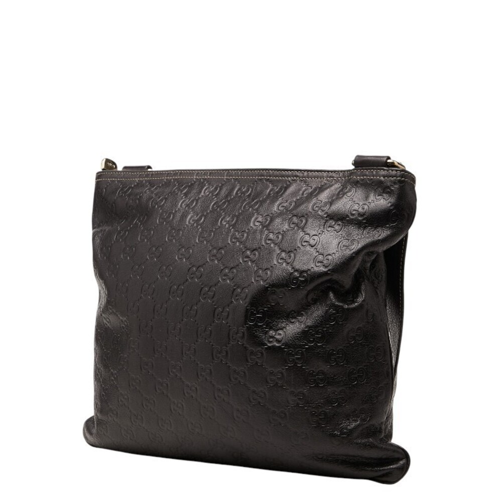 Gucci Leather Crossbody ssima Black Bag Black